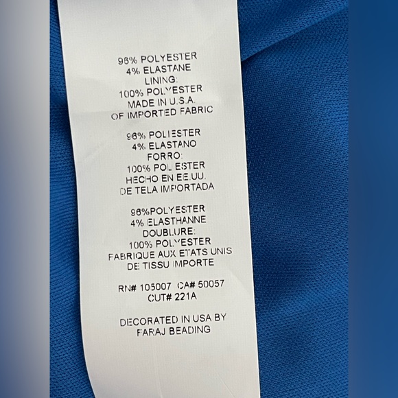 Marina NWOT Plus Size 3/4 Sleeve Embellished Boat Neck Tiered Dress Size 24 - Picture 10 of 11